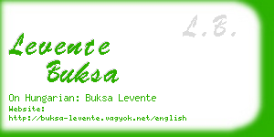 levente buksa business card